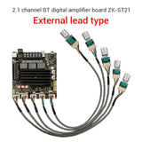 ZK-ST21 2.1 Channel Bluetooth Amplifier Board 100W+100W+200W Subwoofer TPA3221 Support Bluetooth AUX U Disk Sound Card
