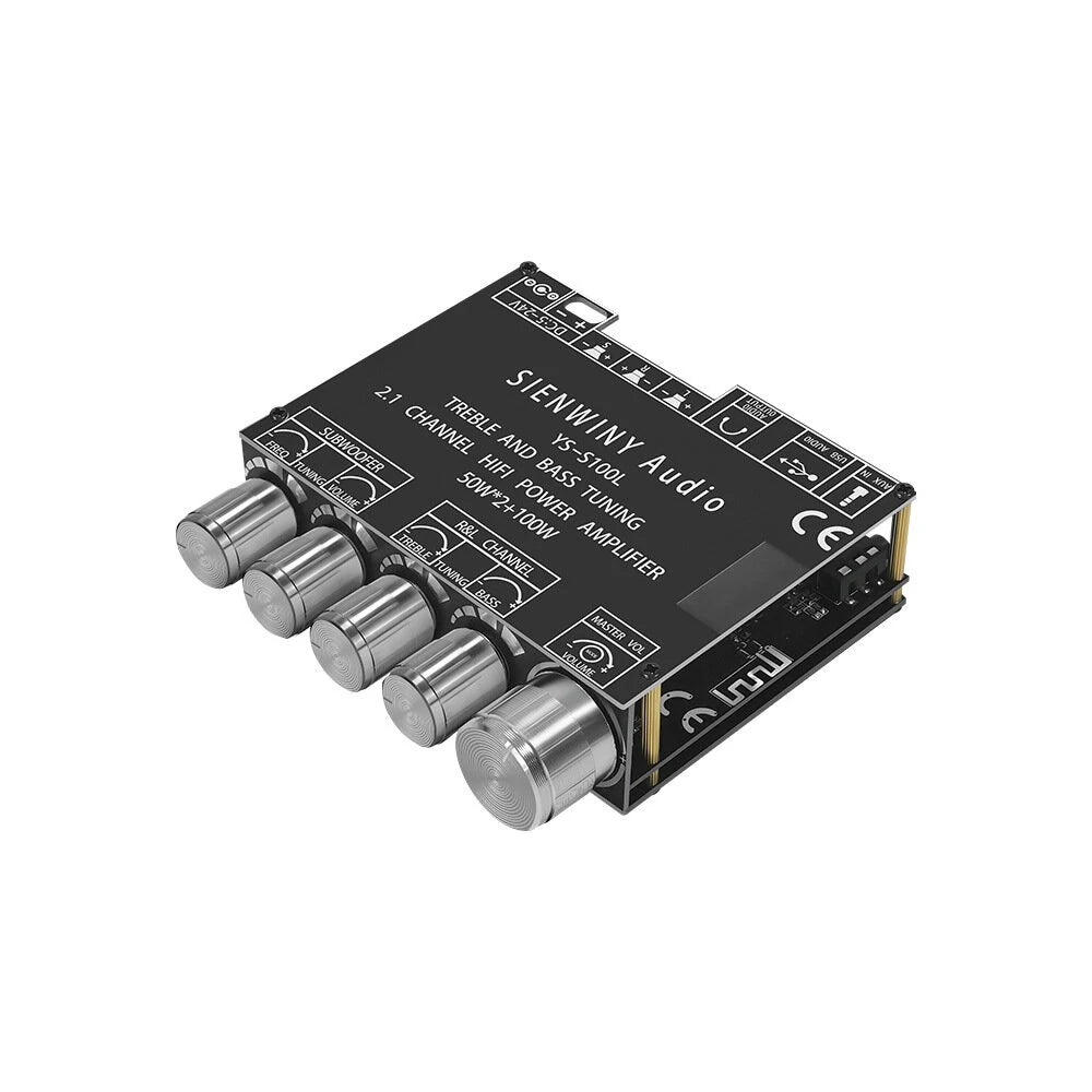 YS-S100L 2.1 Channel bluetooth 5.0 Audio Amplifier Board 50W2+100W High Power Subwoofer Stereo Amplifier Board Module