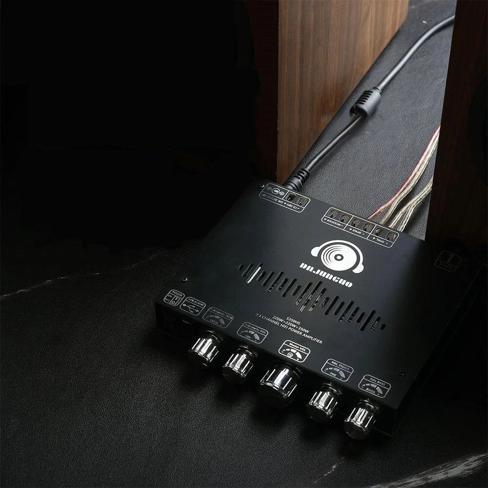 S350HS 2.1 Channel Power Amplifier 220W+220W+350W bluetooth 5.1 AUX USB Dual TPA3251 High Subwoofer Audio Sound System