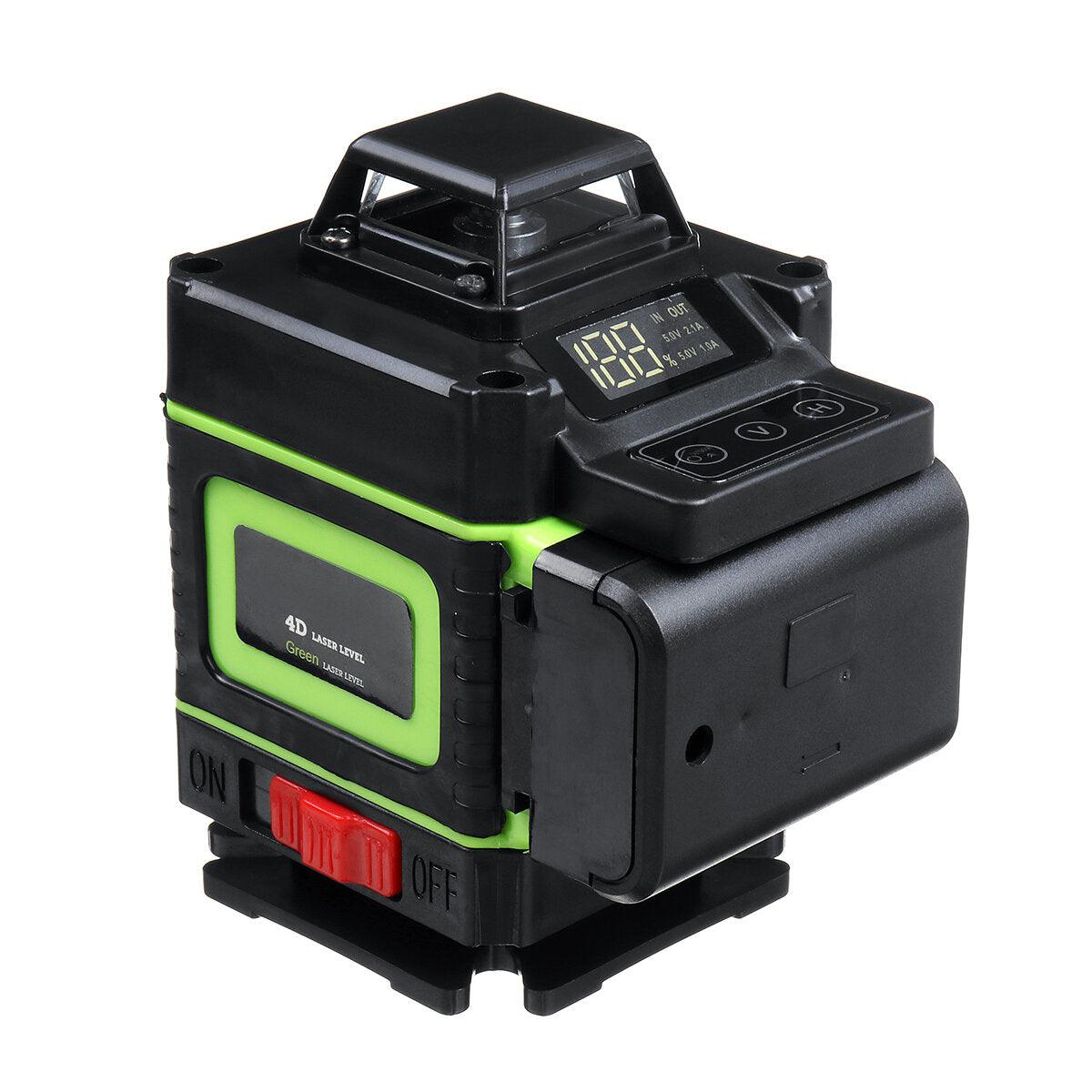 16-Line Strong Green Light 4D Remote Control Laser Level Measure with Wall Attachment Frame - Zen Craft