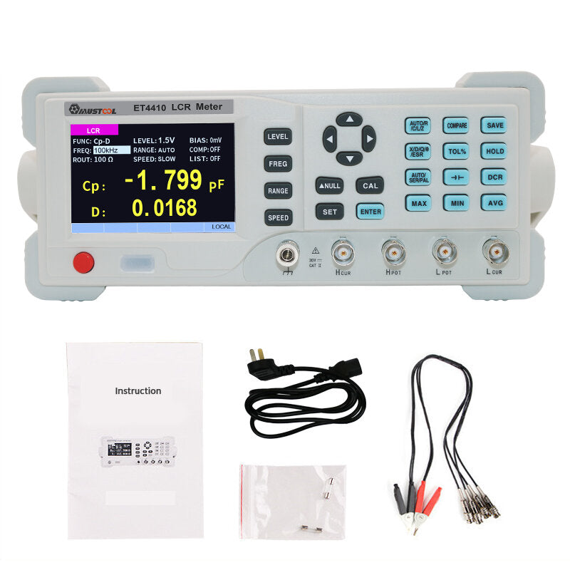 Mustool ET4410 Series Desktop Digital Bridge Tester LCR Meter Capacitance Resistance Impedance Inductance Measure LCR Bridge LCR Meter - Zen Craft