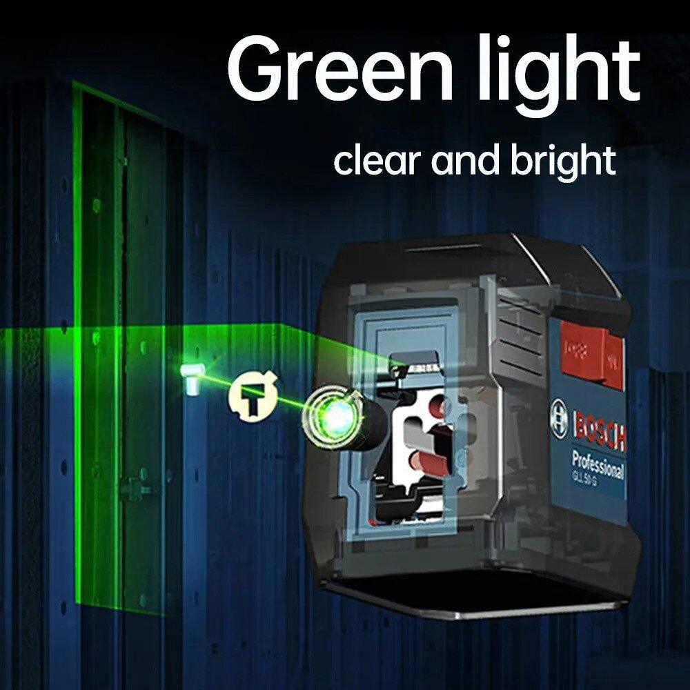 Laser Level GLL50G 2-Line Self Levelling High Precision Instrument Horizontal Vertical Green Light Level for Construction - Zen Craft