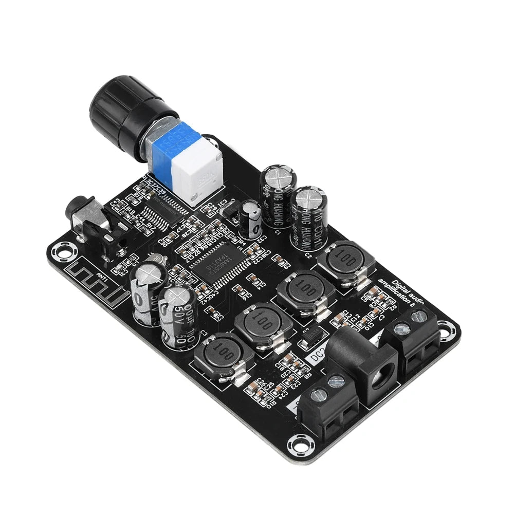 XH-A415 Digital BT Amplifier Board Dual Channel Stereo Output 50W+50W High Efficiency Class-D Audio Amplifier 12-24V AUX BT TPA3118D2