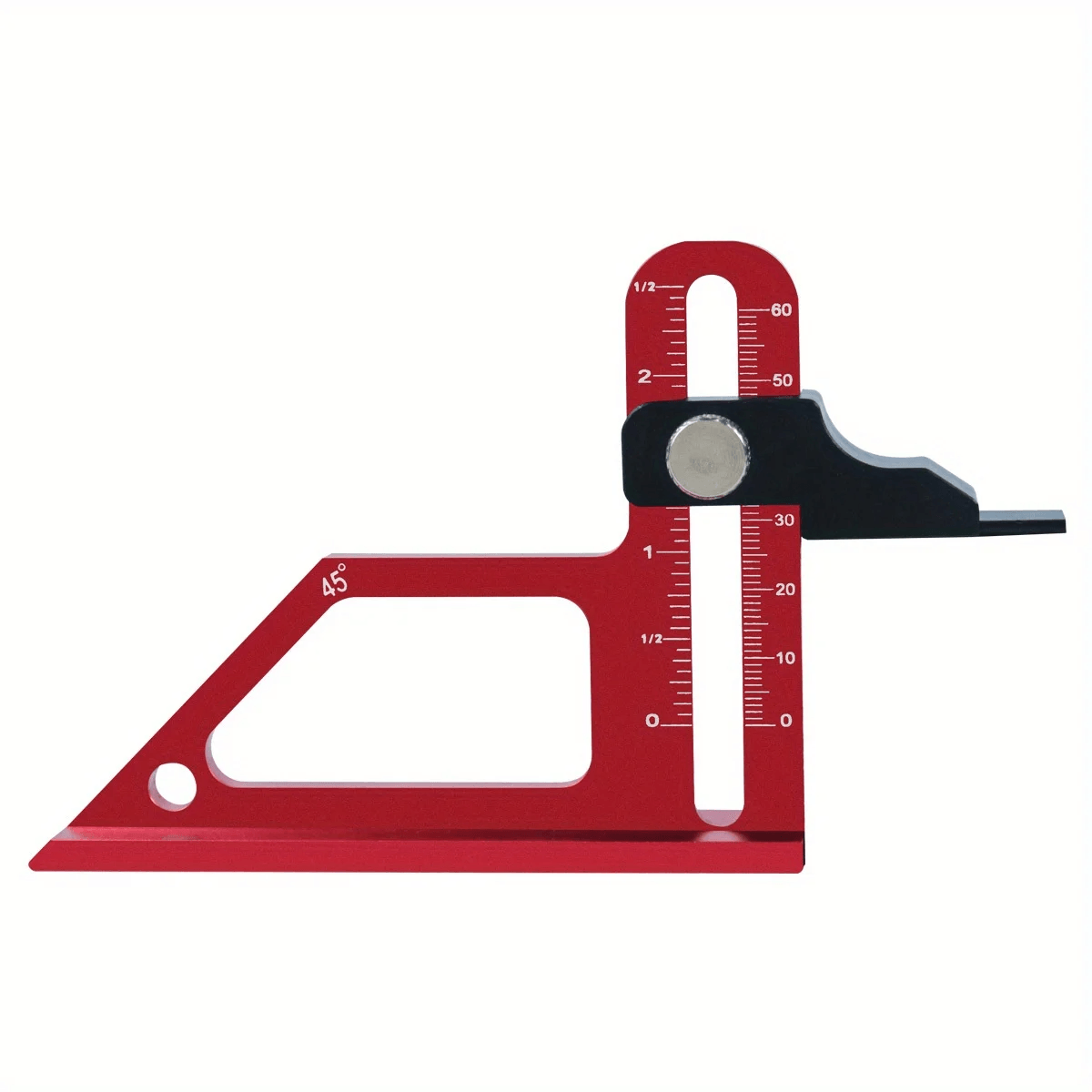 Adjustable Table Saw Depth Gauge 0-60mm with Metric and Inch Scale Aluminum Installing Blade Router Bits Height Measuring Gauge - Zen Craft