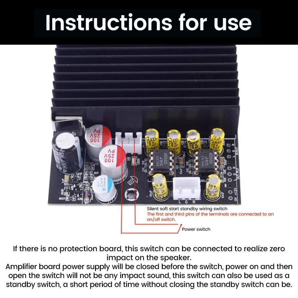 TPA3255 HiFi Amplifier Board 2 Channel Digital Audio Module High Power Output 315W 4 Class D Chip Low Distortion Wide Frequency Range