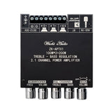ZK-APTX1 2.1 Channel Bluetooth Amplifier Board 100Wx2+200W Subwoofer Theater HiFi Stereo Equalizer Power Amplifier Board