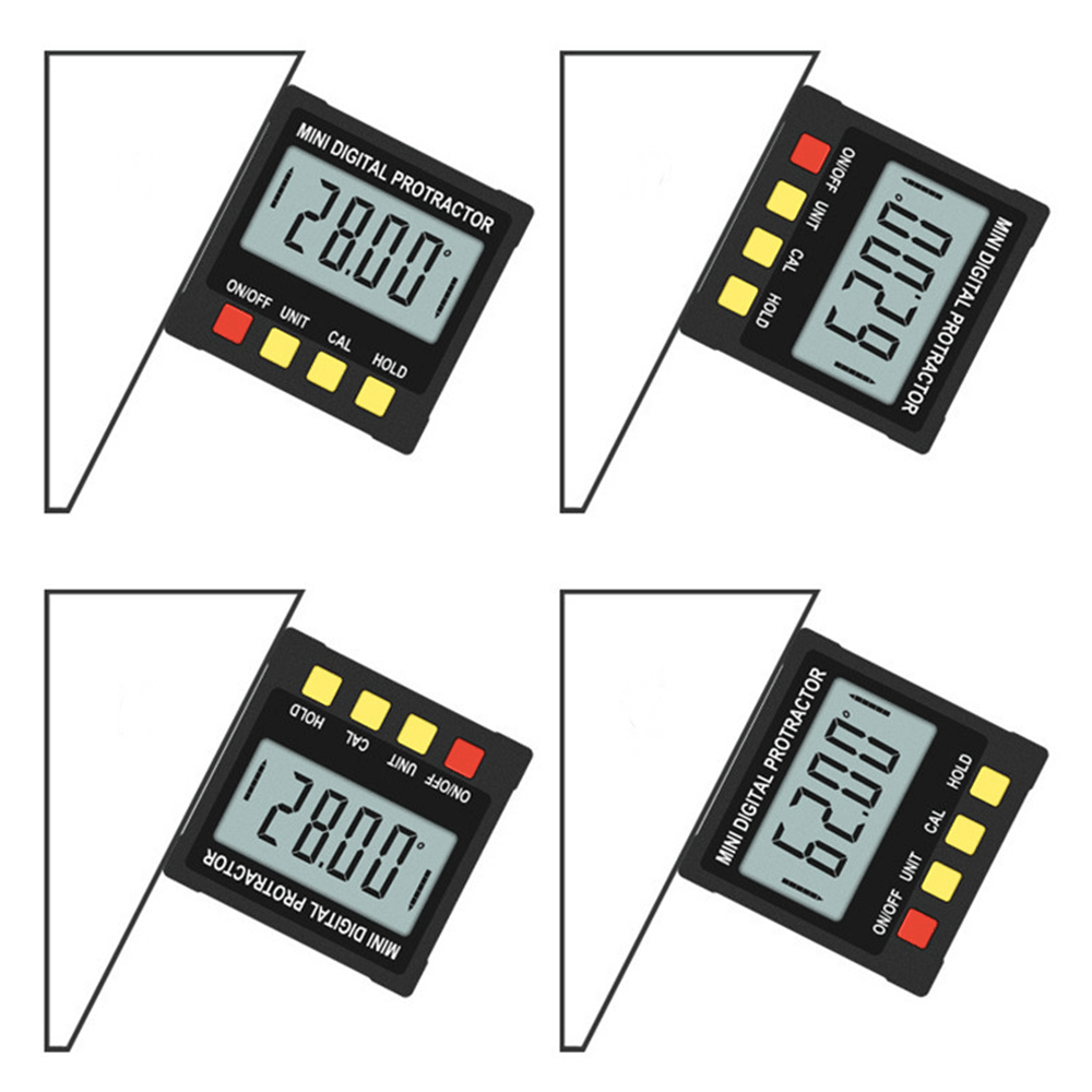 Large LCD Magnetic Digital Protractor Angle Finder 360 Inclinometer Spirit Level Ruler - Zen Craft