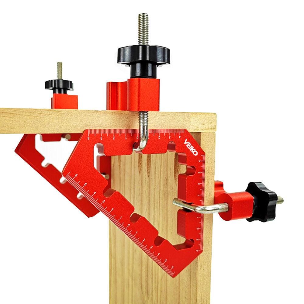 VEIKO Woodworking 45 and 90 Degree Right Angle Clamps Aluminum Alloy Positioning Clamping Square Corner Clamp Auxiliary Fixture Splicing Board Positioning Panel Fixed Clip Carpenter Square Ruler - Zen Craft