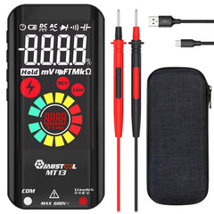 MUSTOOL MT13 Mini Smart Multimeter 3.2-inch Color Screen Digital 9999 Counts True RMS Multimeter Built-in Rechargeable Lithium Battery Voltage Tester - Zen Craft