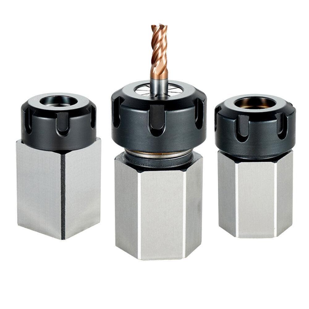 High quality Square ER25 ER32 ER40 Block Hard Steel Hex ER Collet Chuck Seat For CNC Lathe Engraving Cutting Machine Tool holder