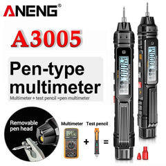 ANENG A3005 Digital Multimeter Pen Type 4000 Counts Professional Meter Non-Contact Auto AC/DC Voltage Ohm Diode Tester For Tool - Zen Craft