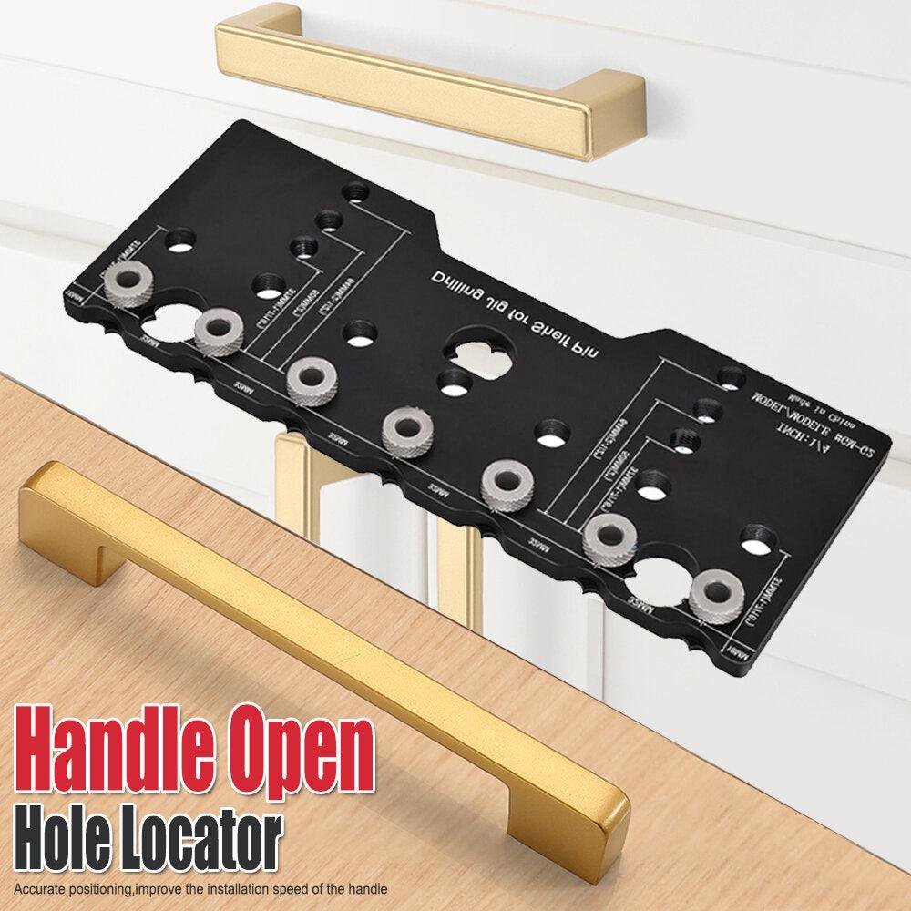 Adjustable Aluminum Alloy Cabinet Hardware Jig Shelf Pin Jig with 2 PCS 1/4 Inch Drill Bits Woodworking Pocket Hole Punch Locator Drill Guide - Zen Craft