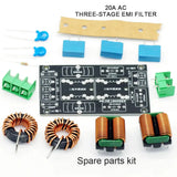4A 10A 20A EMI Line Filter Board Kit Three-Stage AC 110-250V Audio Power Amplifier EMI Filter
