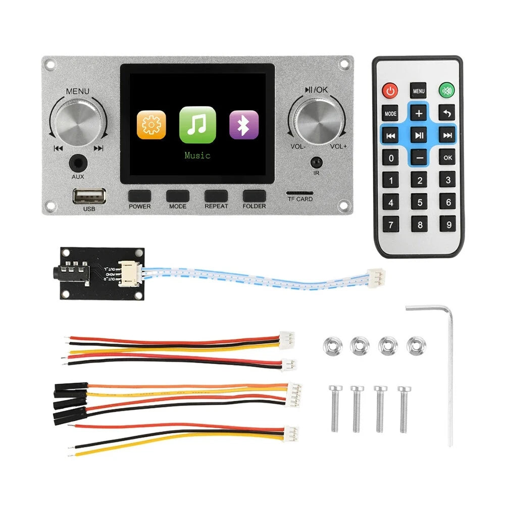 2.8 Inch IPS Screen Audio Decoder Board Bluetooth 5.3 MP3 FLAC WAV APE Support I2S Digital Output USB Sound Card Line Input EQ Audio Module