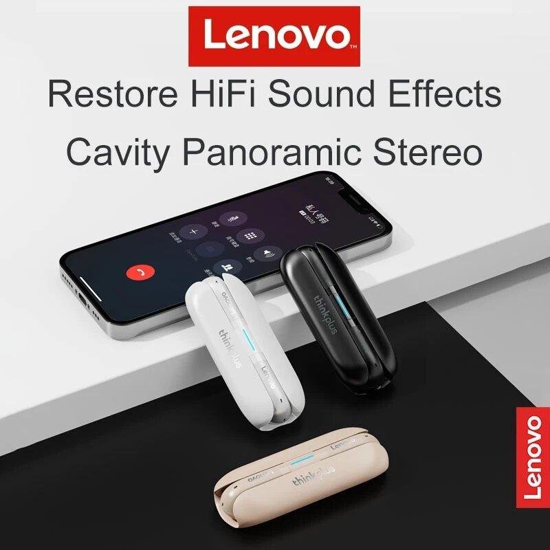 Lenovo TW60 TWS Earphones Wireless bluetooth 5.3 Headphones 13mm Drivers HiFi Stereo Mini Portable Headphone with HD Mic