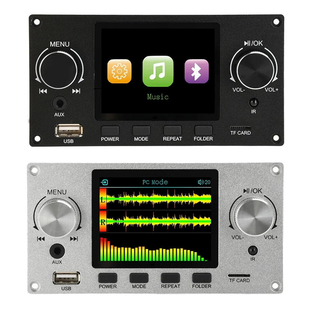 2.8 Inch IPS Screen Audio Decoder Board Bluetooth 5.3 MP3 FLAC WAV APE Support I2S Digital Output USB Sound Card Line Input EQ Audio Module