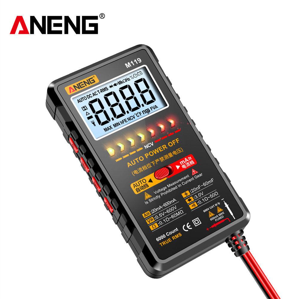 ANENG M119 Portable 6000 Counts Digital Multimeter Avometer Transistor Capacitor Tester - Zen Craft