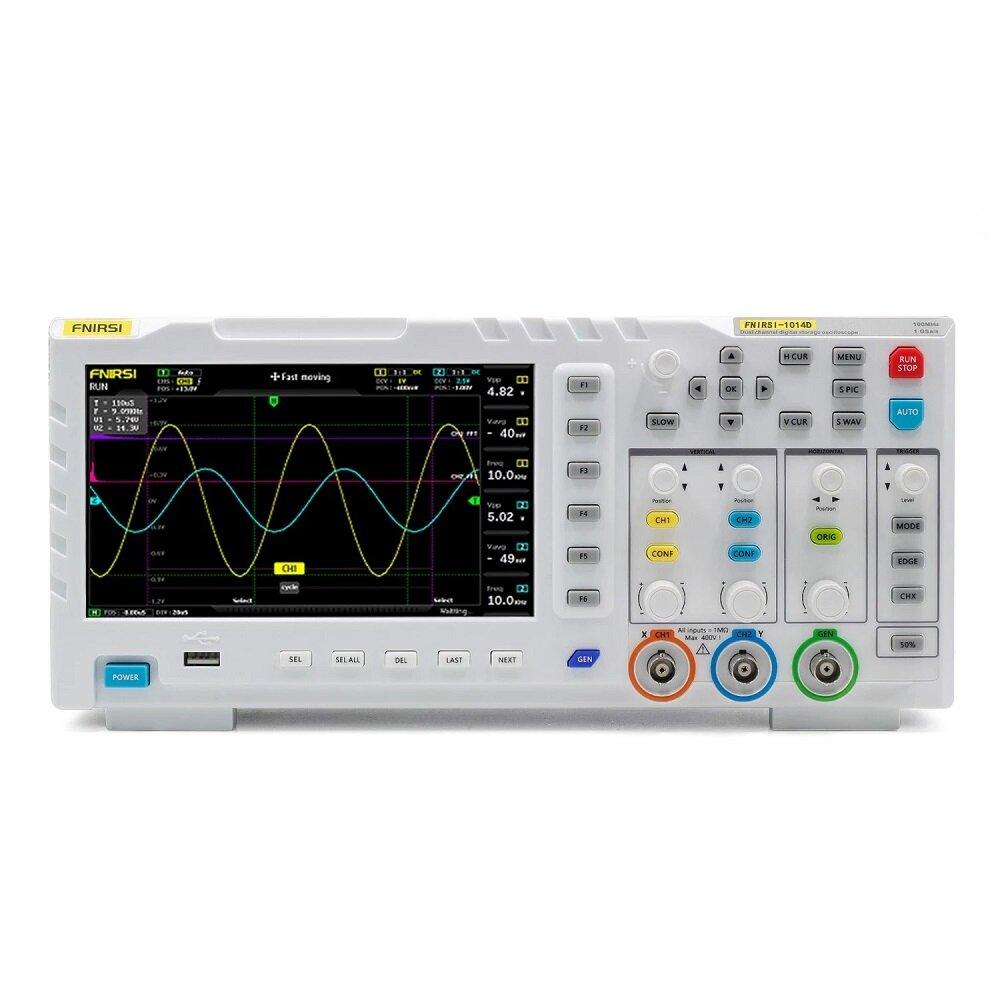 FNIRSI-1014D 7 Inch TFT LCD Display Screen 2 In 1 Dual Channel Input Storage Oscilloscope Digital Signal Generator - Zen Craft