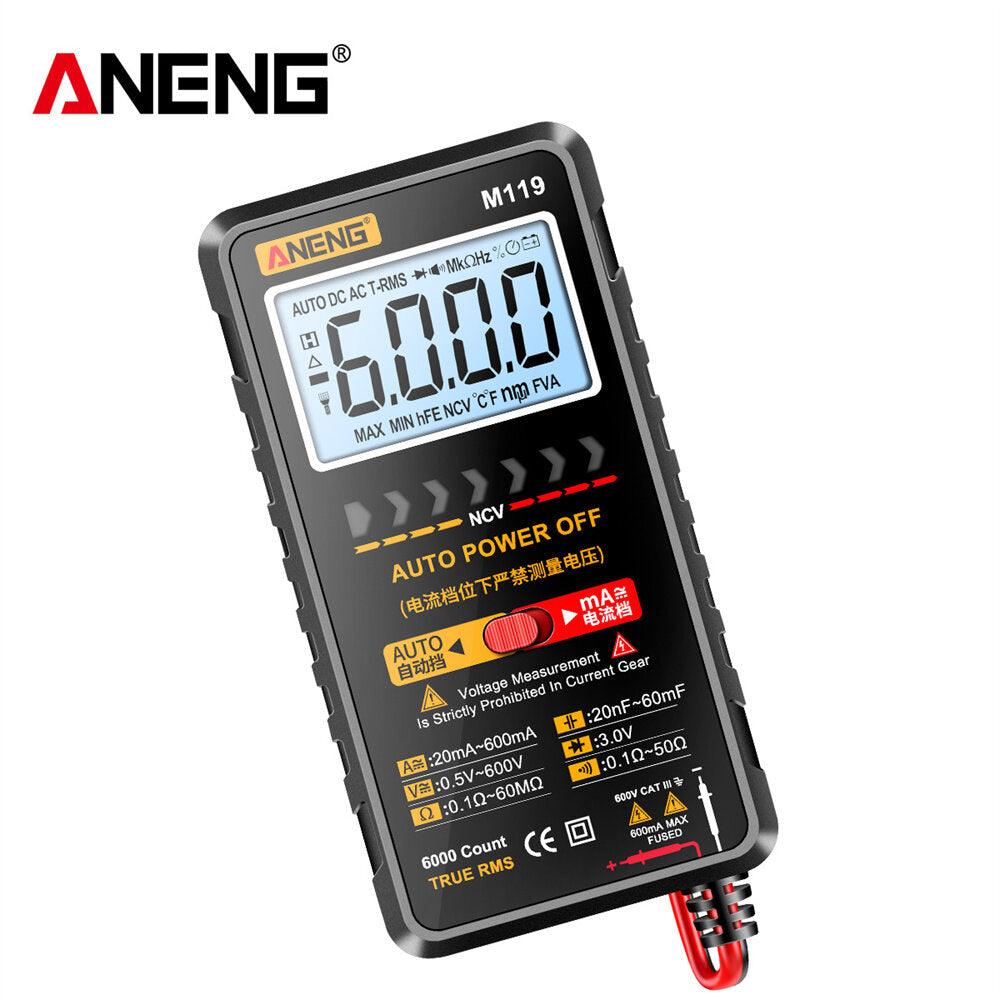 ANENG M119 Portable 6000 Counts Digital Multimeter Avometer Transistor Capacitor Tester - Zen Craft