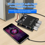 ZK-502MT bluetooth 5.0 Amplifier Board 2x50W High Power Stereo Audio Module Bass Treble Control Dual Channel AUX Input Portable HiFi Sound System for Speakers