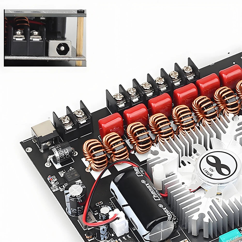 S350HS 2.1 Channel Power Amplifier 220W+220W+350W bluetooth 5.1 AUX USB Dual TPA3251 High Subwoofer Audio Sound System