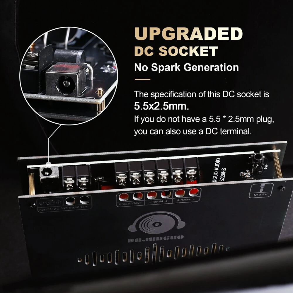 S220HS bluetooth Power Amplifier Board 2.1 Channel TDA7498E 160Wx2+220W 12V-38V Audio Power Amplifier Module