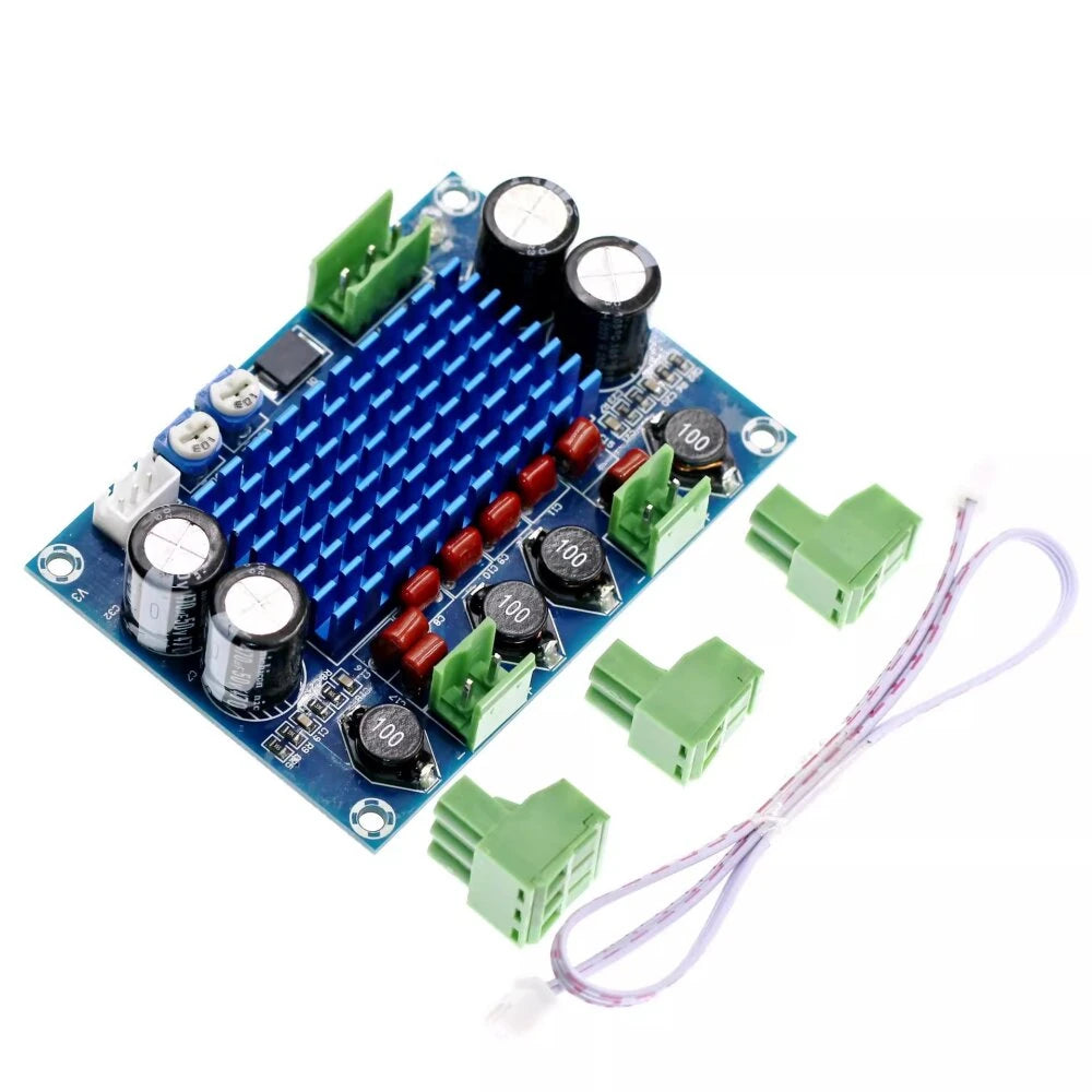 XH-M572 TPA3116D2 Digital Power Amplifier Board High Power 2x120W Chassis 5V 24V 28V 120W Audio Module