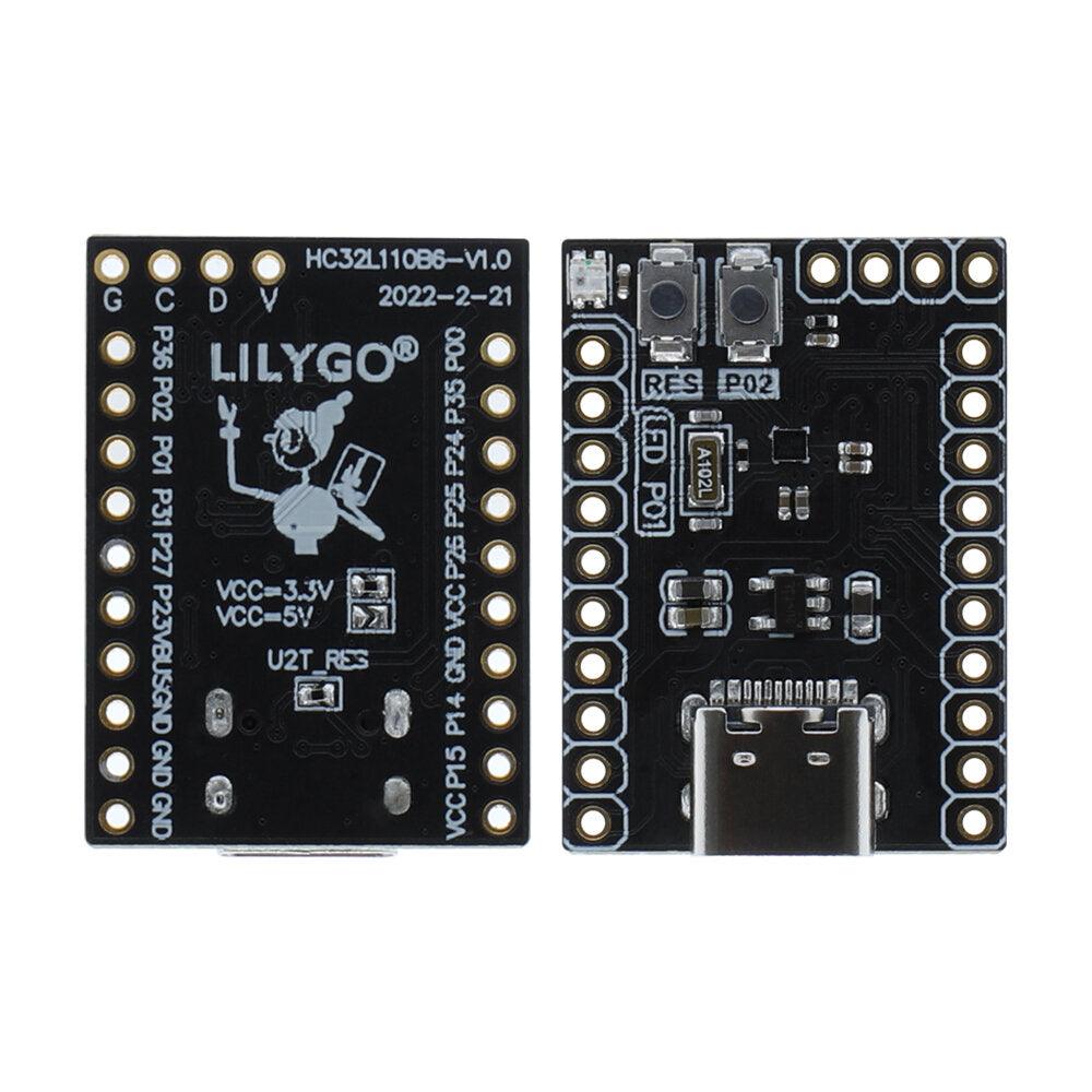 LILYGO T-HC32 HC32L110B6 Smallest Size MCU Ultra-low Power Flexible Power Management WS2812 For Keil & IAR Software Support C