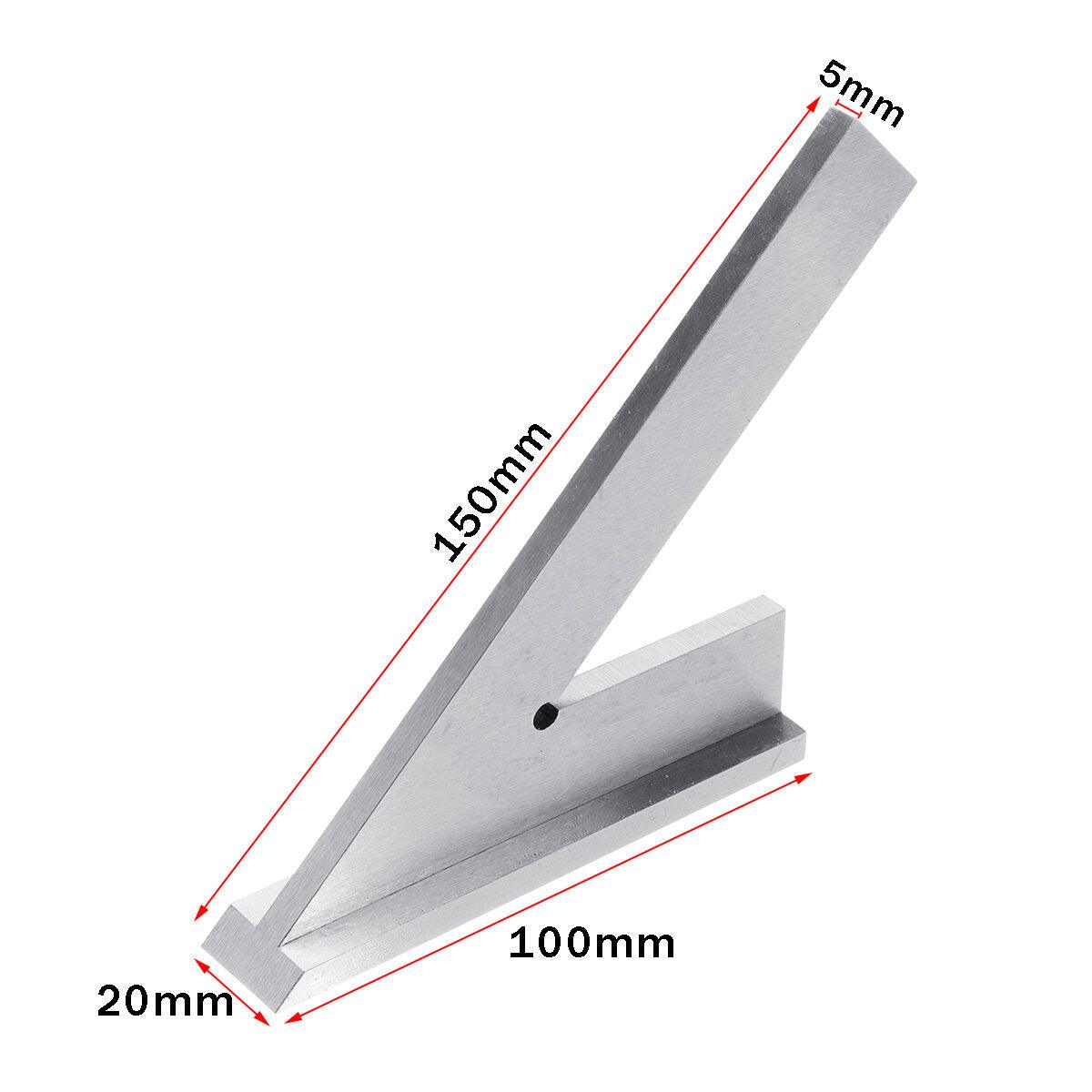 150x100mm 45 Degree DIN875-2 Angle Corner Square Ruler Wide Base Gauge Woodworking Tool - Zen Craft