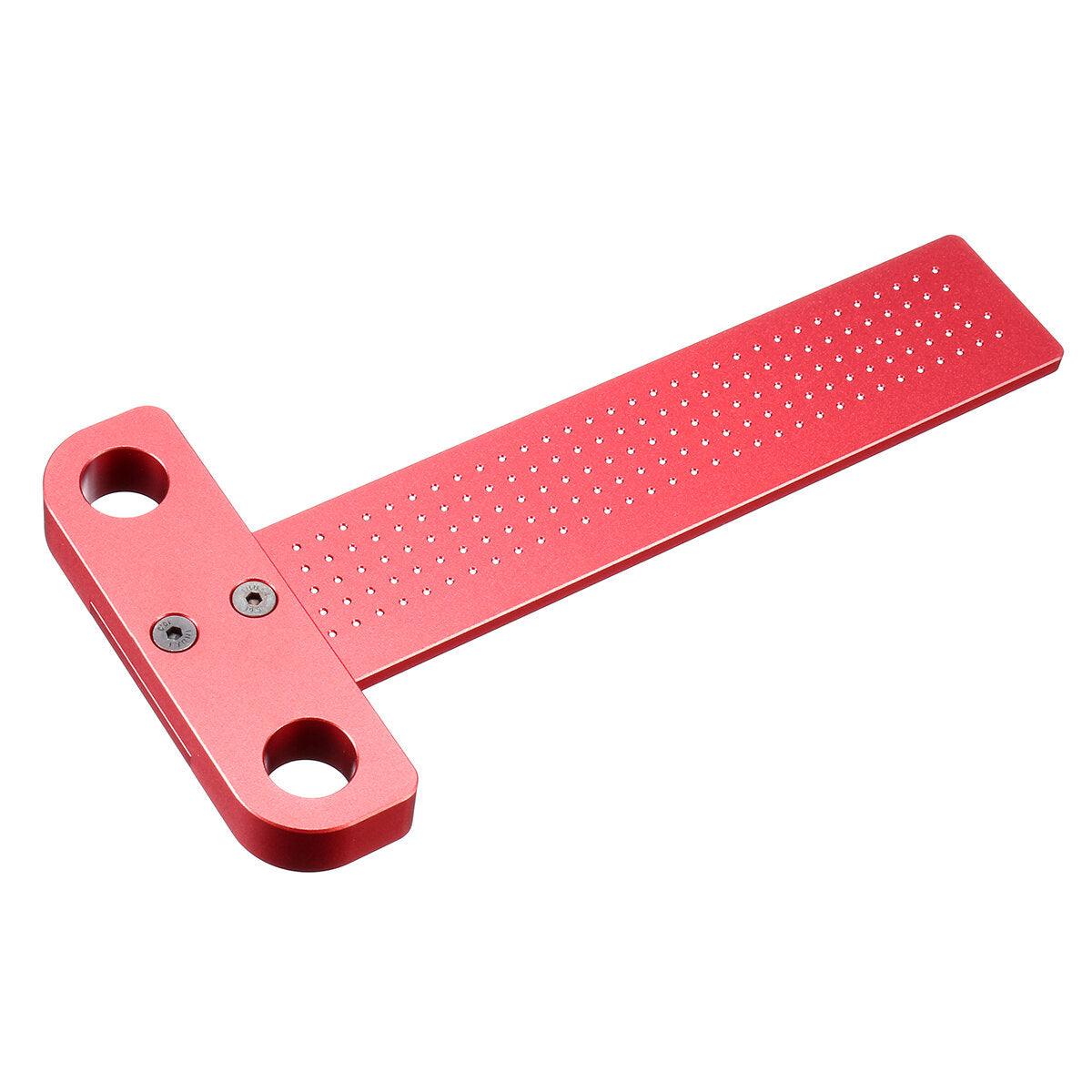 Drillpro Aluminium Alloy T-160 Hole Positioning Metric Measuring Ruler Woodworking Precision Marking Scriber - Zen Craft