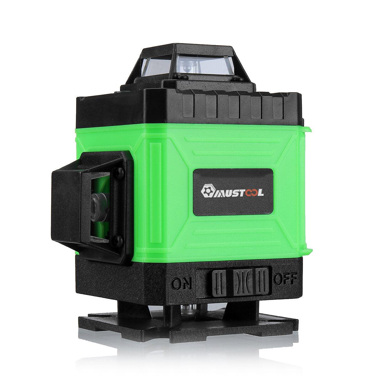 MUSTOOL 4D 16 Line Green Laser Level IP54 Self-Leveling 4000mAh Battery Touch Screen for Indoor/Outdoor Construction - Zen Craft