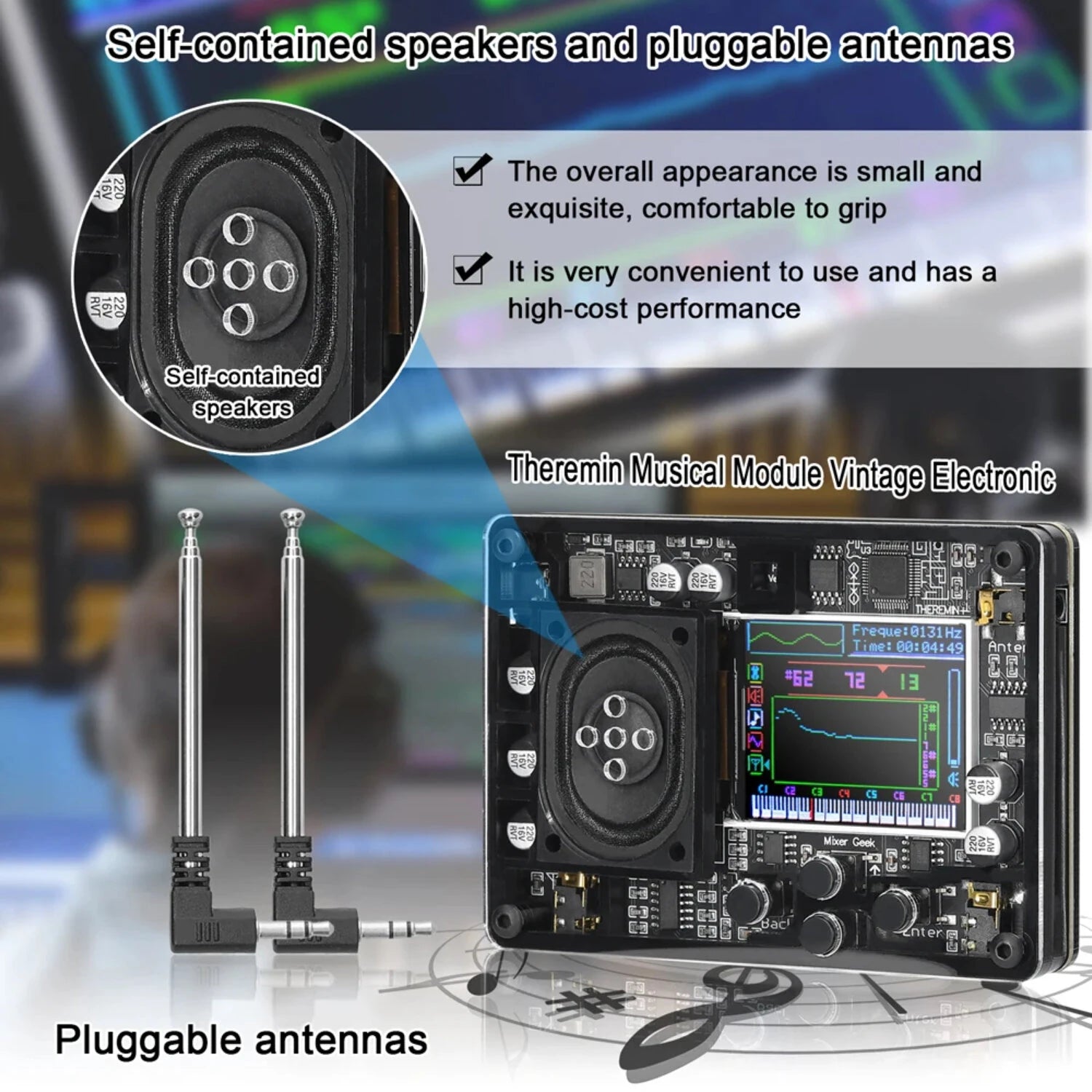 Theremin Musical Instrument Novel and Fun Geek Equipment Theremin+ Gift Music Fans