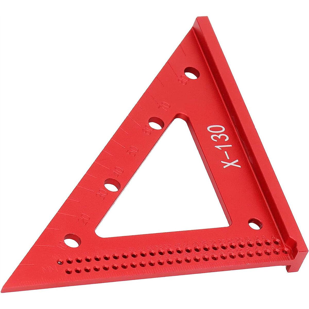 Aluminum Alloy Woodworking Triangle Ruler 45 or 90 Degrees Versatile Carpenter Square - Zen Craft