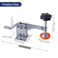 Toggle Clamp Stainless Steel Quick-Release Horizontal Clamp Adjustable Anti-Slip Hold Down Clamp For Woodworking Welding - Zen Craft