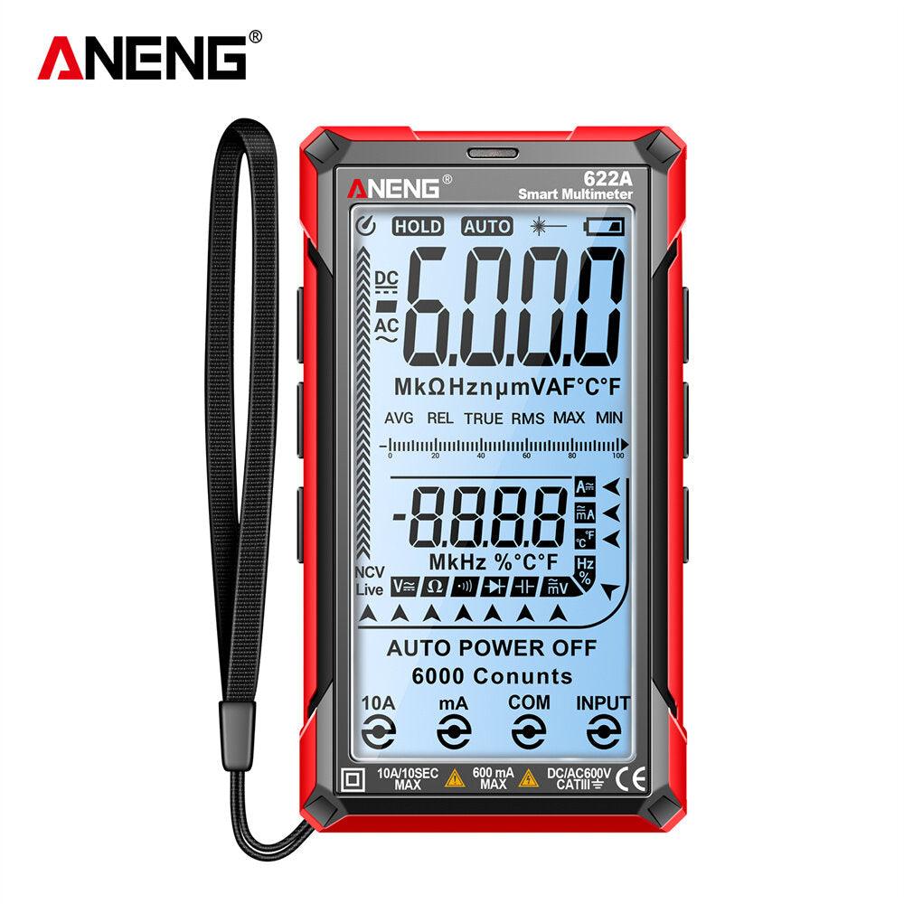 ANENG 622A Digital Smart Multimeter 10A Tester Meter Auto Range True RMS DC/AC 6000 Multitester With Laser Lamp Capacitance Ohm - Zen Craft