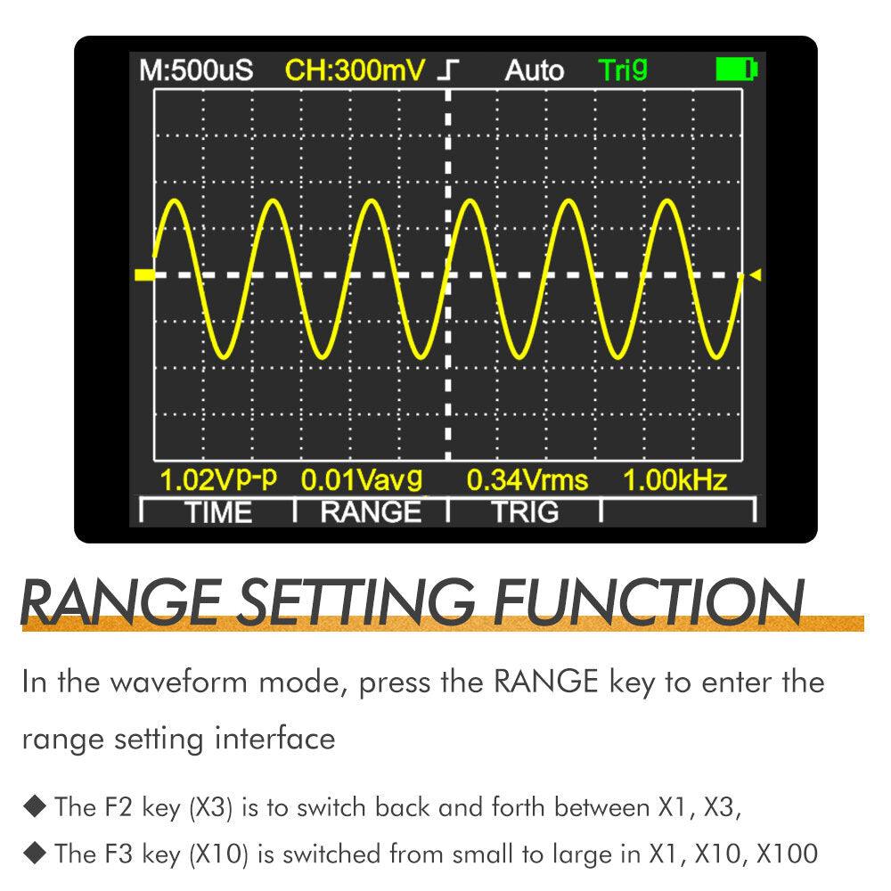 MUSTOOL MT8208 Intelligent Graphical Digital Oscilloscope Multimeter 2 in 1 With 2.4 Inches Color Screen 1MHz Bandwidth 2.5Msps Sampling Rate for DIY and Electronic Test Upgraded from MT8206 - Zen Craft