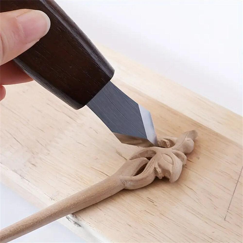 Marking Knife Double Bevel Striking Knife With CR-V Sharp Blade Wooden Handle For Woodworking Carving And Marking