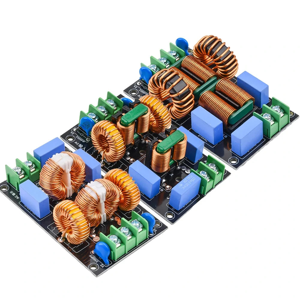 4A 10A 20A EMI Line Filter Board Kit Three-Stage AC 110-250V Audio Power Amplifier EMI Filter