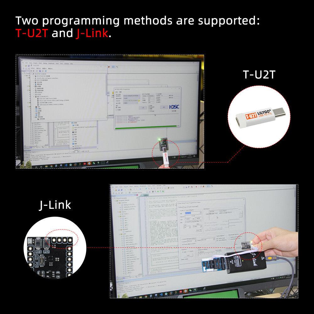 LILYGO T-HC32 HC32L110B6 Smallest Size MCU Ultra-low Power Flexible Power Management WS2812 For Keil & IAR Software Support C