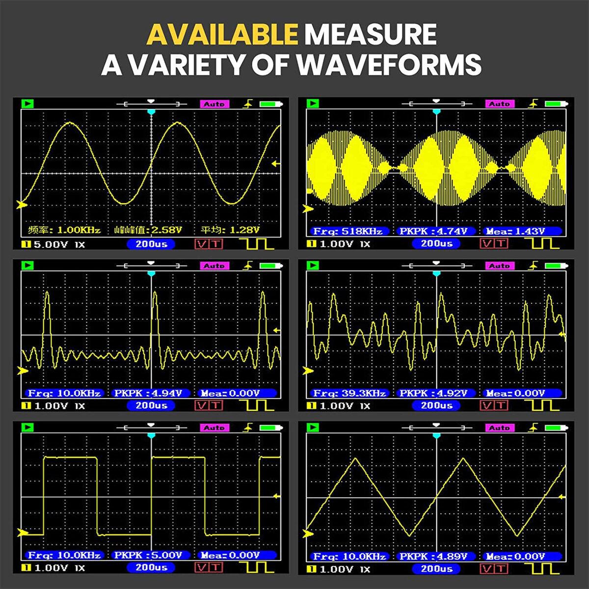 ZEEWEII DSO154Pro Mini Handheld Digital Oscilloscope 154pro 40MSa/s Sampling Rate 18MHz Bandwidth PWM Signal Generator LCD Display - Zen Craft