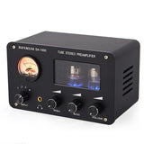 PJ.MIAOLAI SA-1000 6H3N Tube Preamplifier HiFi 4 Input 2 Output VU Meter Headphone Amplifier Audiophile Sound Quality Aluminum Body Home Theater Audio Amp