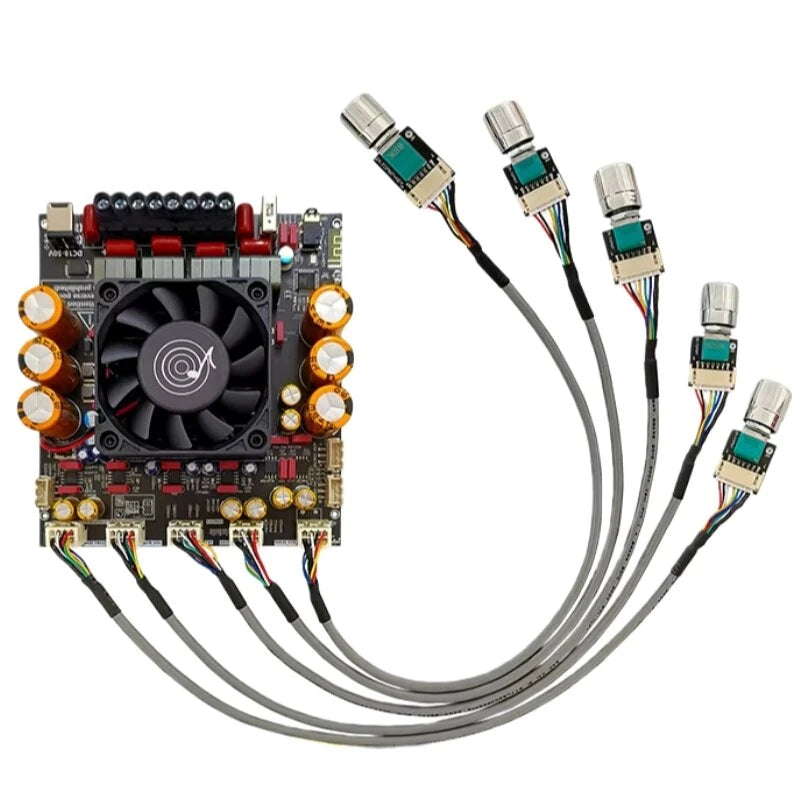 ZK-AS21P TPA3255x2 Digital Power Amplifier Board 300WX2+600W 2.1 Channel Bluetooth With Subwoofer Module