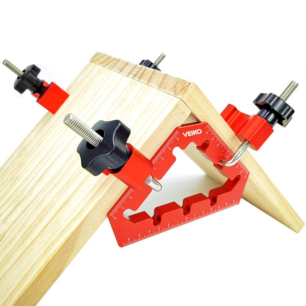 VEIKO Woodworking 45 and 90 Degree Right Angle Clamps Aluminum Alloy Positioning Clamping Square Corner Clamp Auxiliary Fixture Splicing Board Positioning Panel Fixed Clip Carpenter Square Ruler - Zen Craft