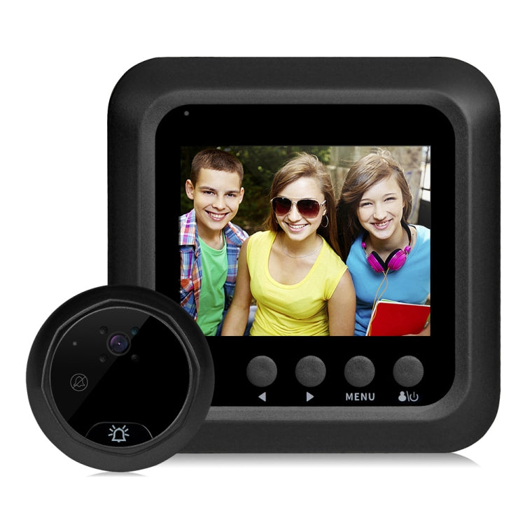 W5 2.4 inch Screen 2.0MP Security Camera No Disturb Peephole Viewer Doorbell, Support TF Card / Night Vision / Video Recording, W5 W5 Black
