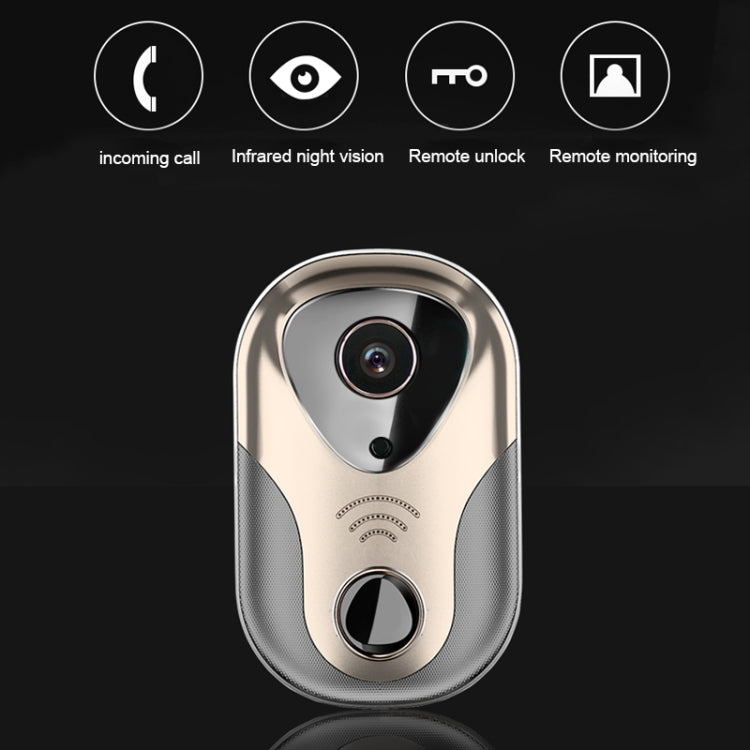 163Eye L1-NJ Smart Visual WIFI 1.3MP Network HD Intercom Doorbell , Support Micro SD Card & Night Vision, 163Eye Gold, 163Eye