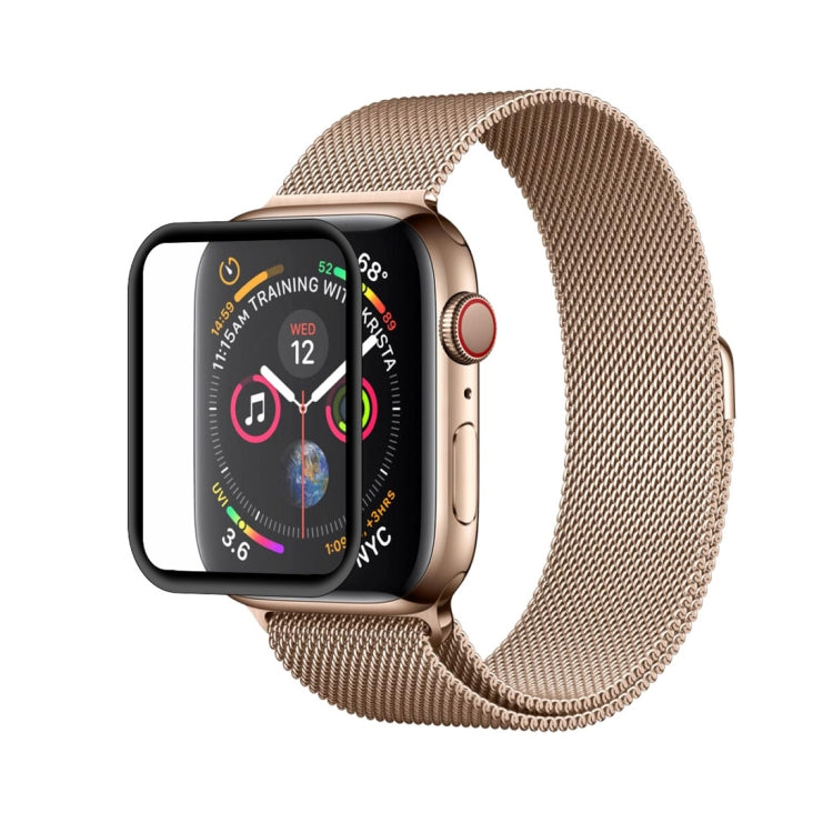 2 PCS ENKAY Hat-Prince 3D Full Screen PET + 3D Full Screen Electroplating PET Curved Heat Bending HD Screen Protector For Apple Watch Series 6 / 5 / 4 / Watch SE 44mm, For Apple Watch Series 6 / 5 / 4 / Watch SE 44mm