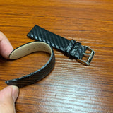 Genuine Leather Carbon Fiber Strap for Apple Watch Series 5 & 4 40mm & Series 3 & 2 & 1 38mm