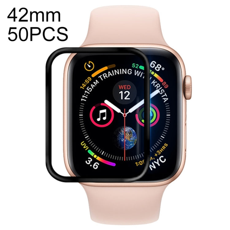 50 PCS For Apple Watch Series 3 / 2 / 1 42mm Soft PET Film Full Cover Screen Protector, For Apple Watch Series 3 / 2 / 1 42mm