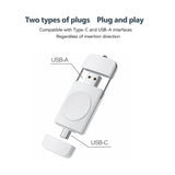 U8S USB / Type-C Magnetic Wireless Charger Fast Charger for Samsung Watch 3 / 4, 4 Classic, Active 1 / 2