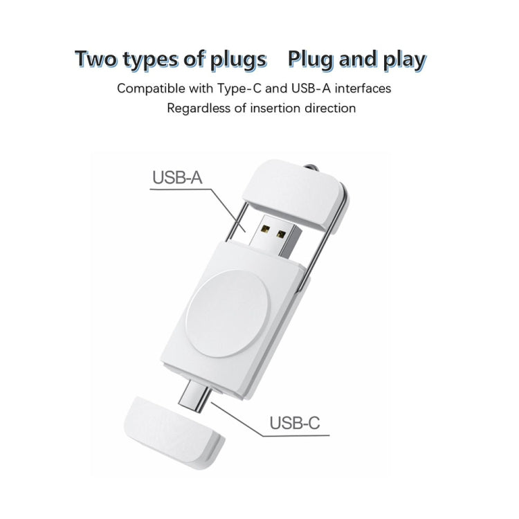 U8S USB / Type-C Magnetic Wireless Charger Fast Charger for Samsung Watch 3 / 4, 4 Classic, Active 1 / 2